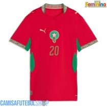 Camisa de time de futebol Marrocos Ayoub El Kaabi #20 Replicas 1º Equipamento Feminina Mundo 2026 Manga Curta